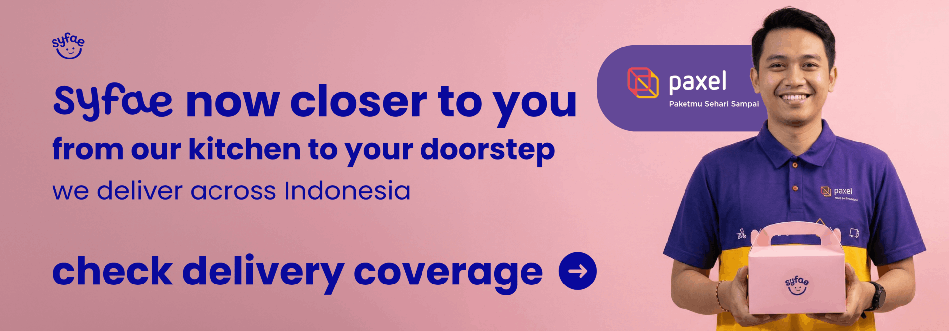 Syfae delivery with Paxel